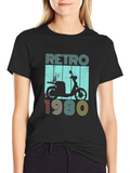 Retro 1980s Scooter Graphic T-Shirt