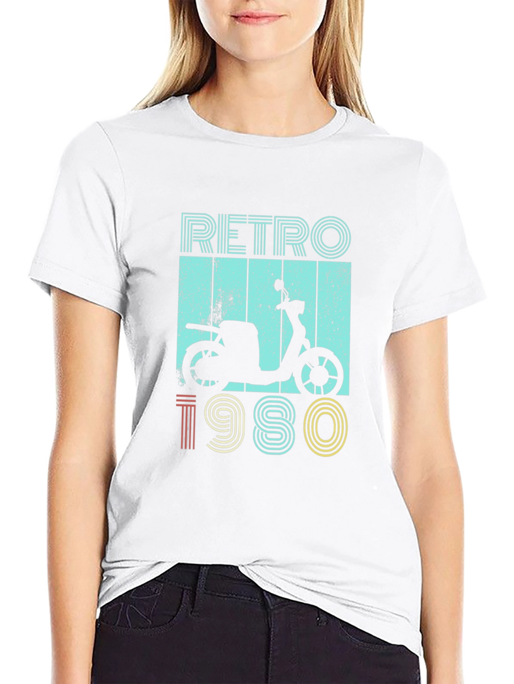 Retro 1980s Scooter Graphic T-Shirt