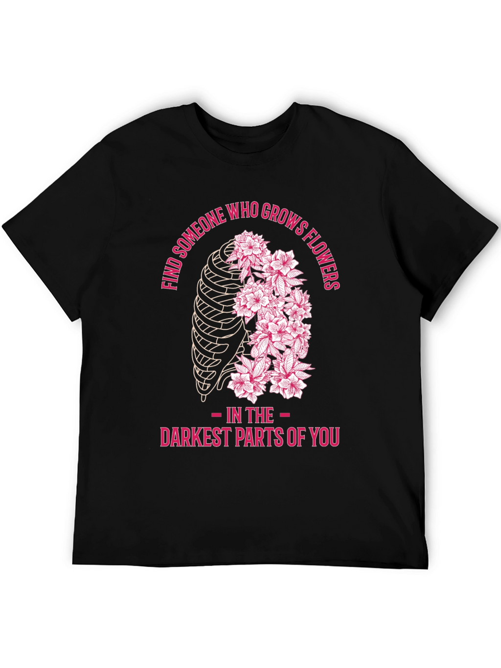 Floral Rib Cage Graphic T-Shirt