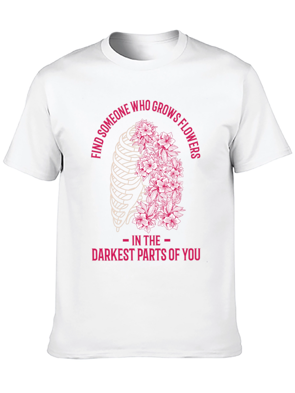Floral Rib Cage Graphic T-Shirt
