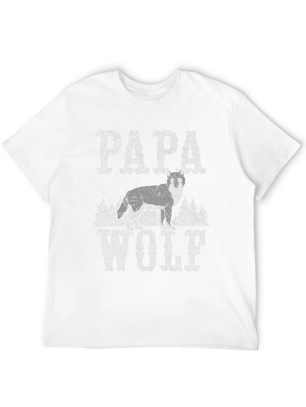 Papa Wolf Graphic Tee - Cool Animal Lover Shirt