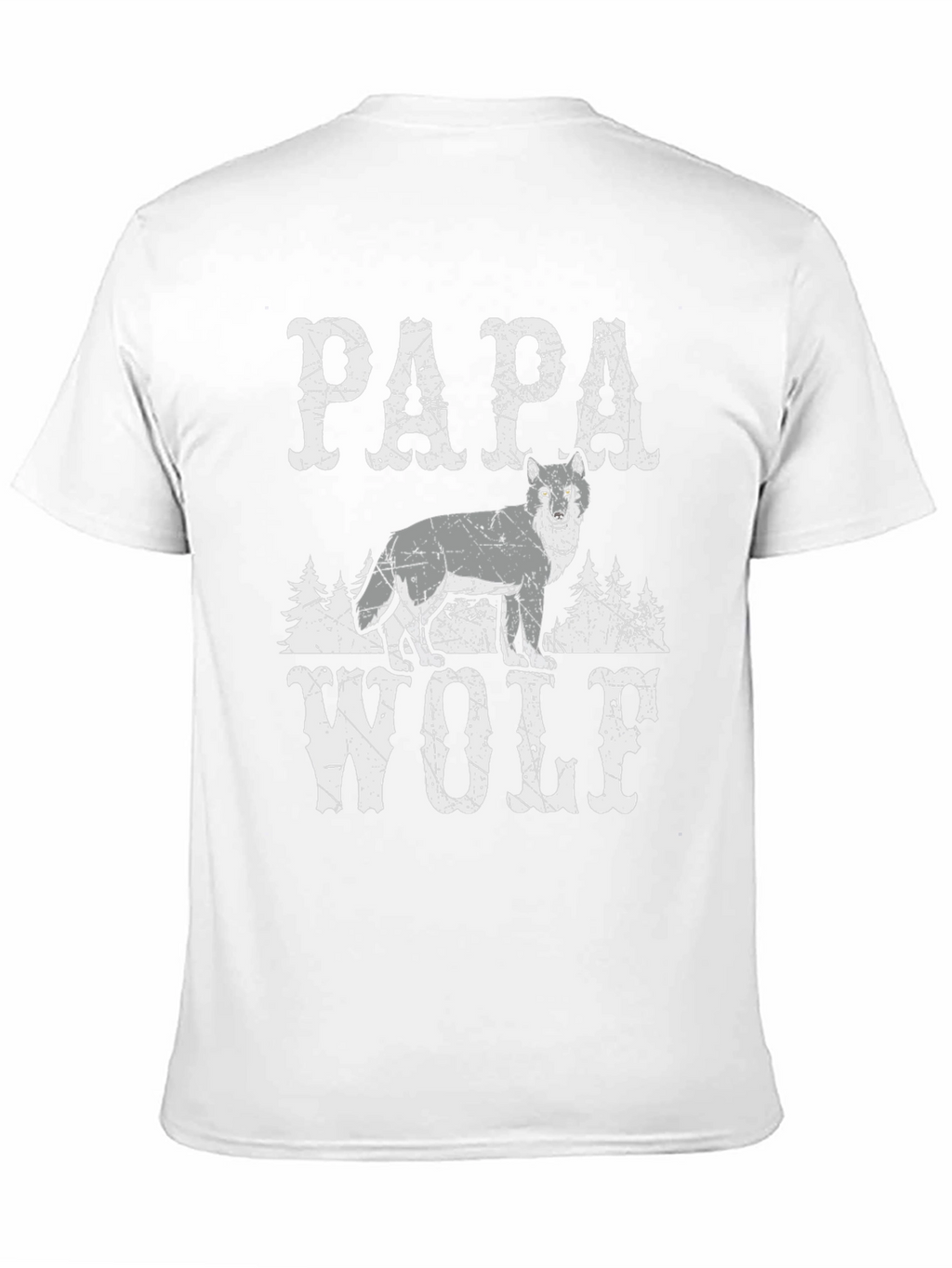 Papa Wolf Graphic Tee - Cool Animal Lover Shirt