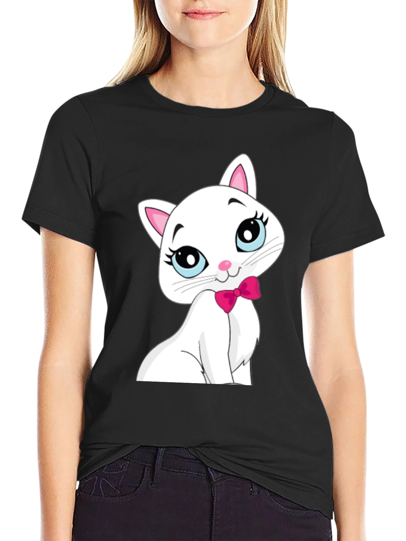 Cute White Cat T-Shirt