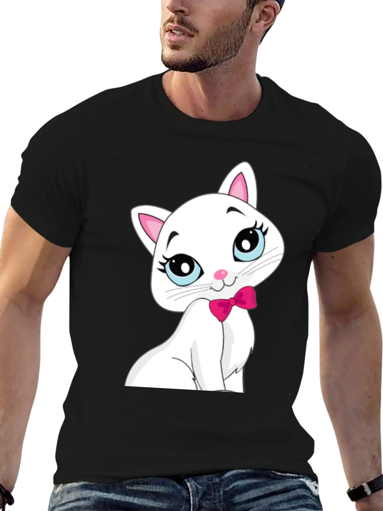 Cute White Cat T-Shirt