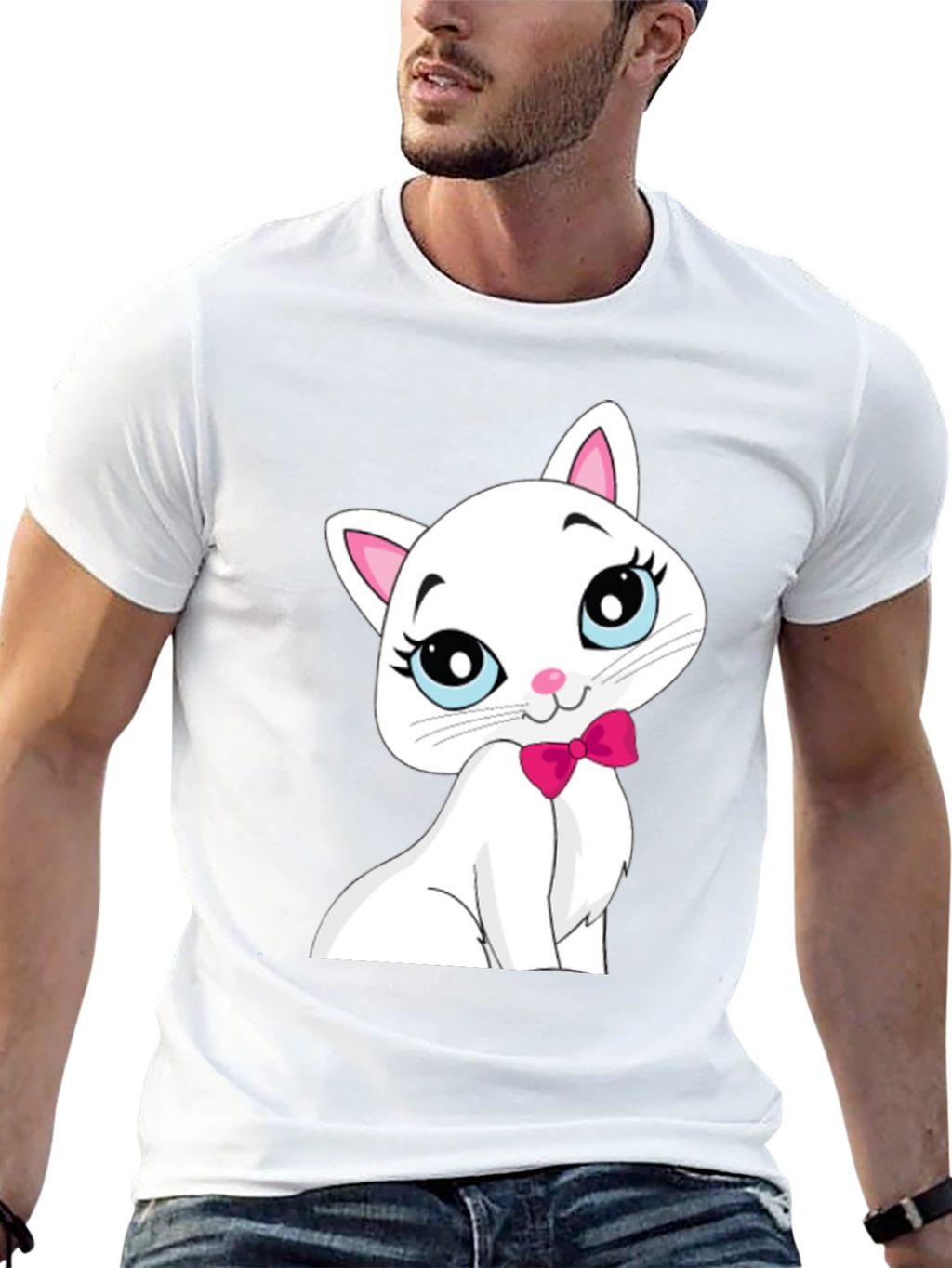 Cute White Cat T-Shirt