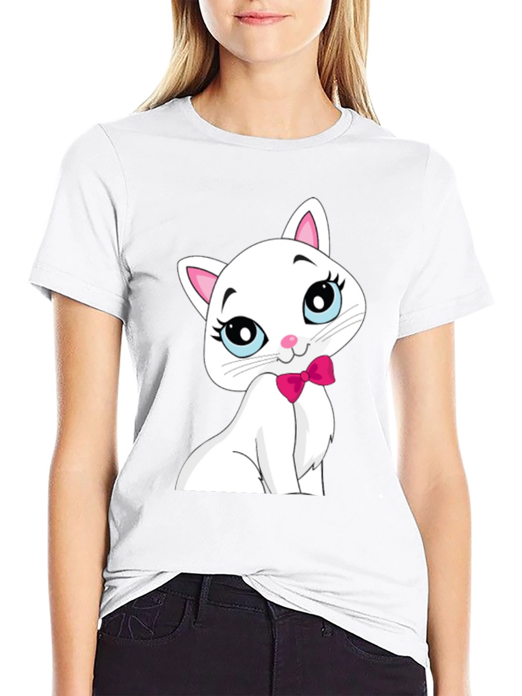 Cute White Cat T-Shirt