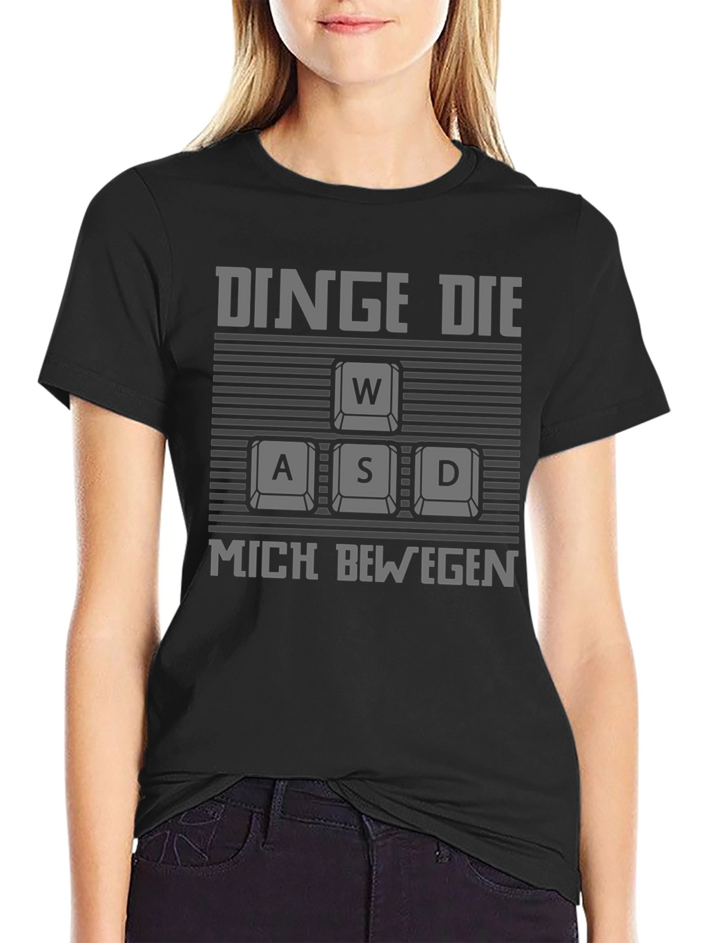 Gamer WASD Keyboard T-Shirt - DINGE DIE MICH BEWEGEN