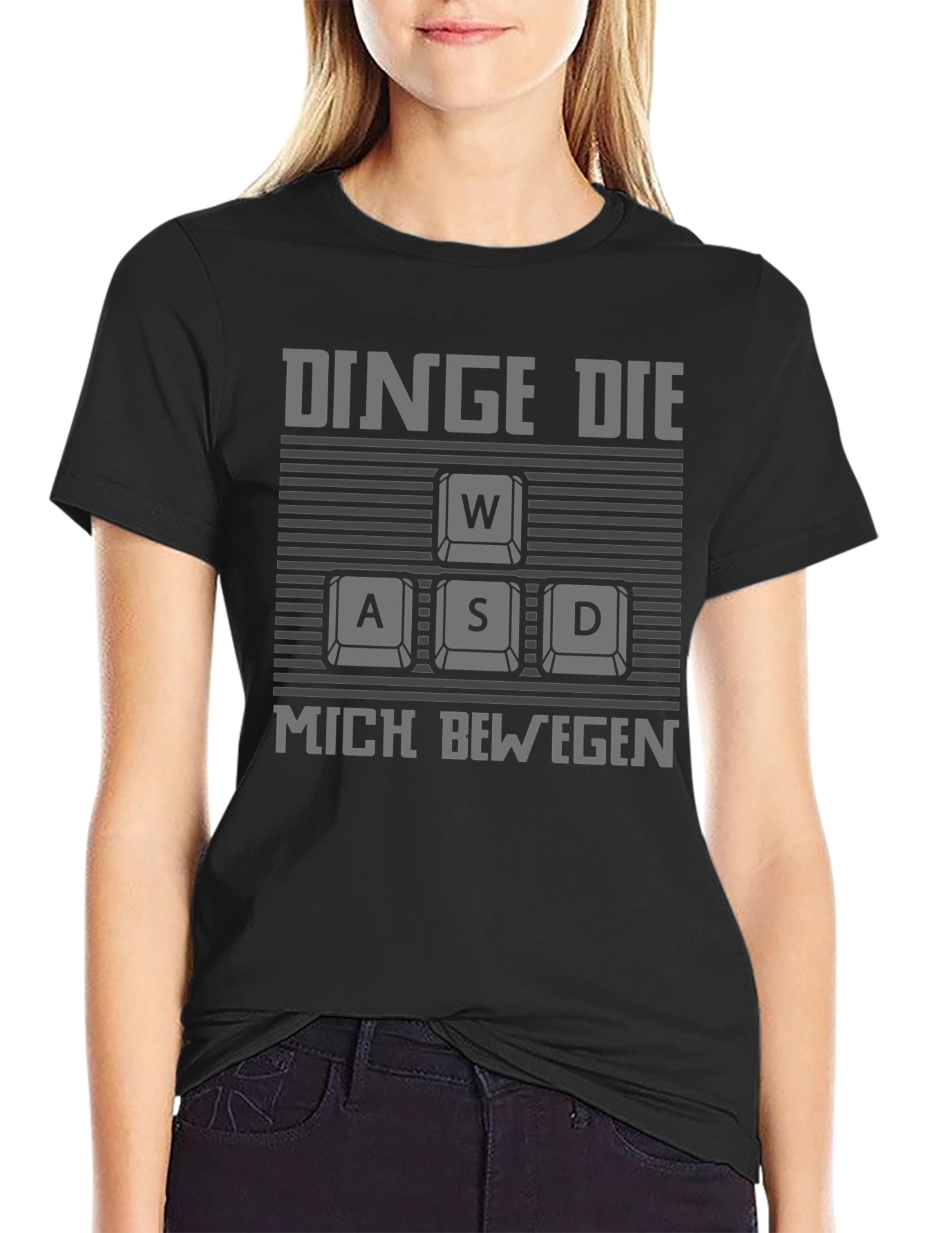 Gamer WASD Keyboard T-Shirt - DINGE DIE MICH BEWEGEN