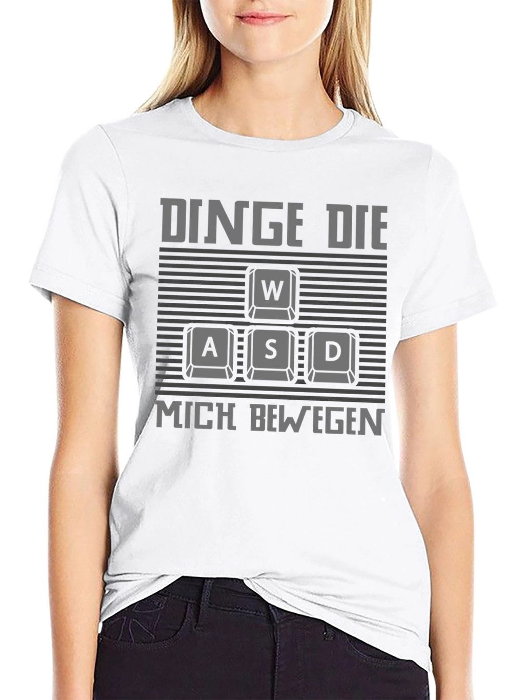 Gamer WASD Keyboard T-Shirt - DINGE DIE MICH BEWEGEN
