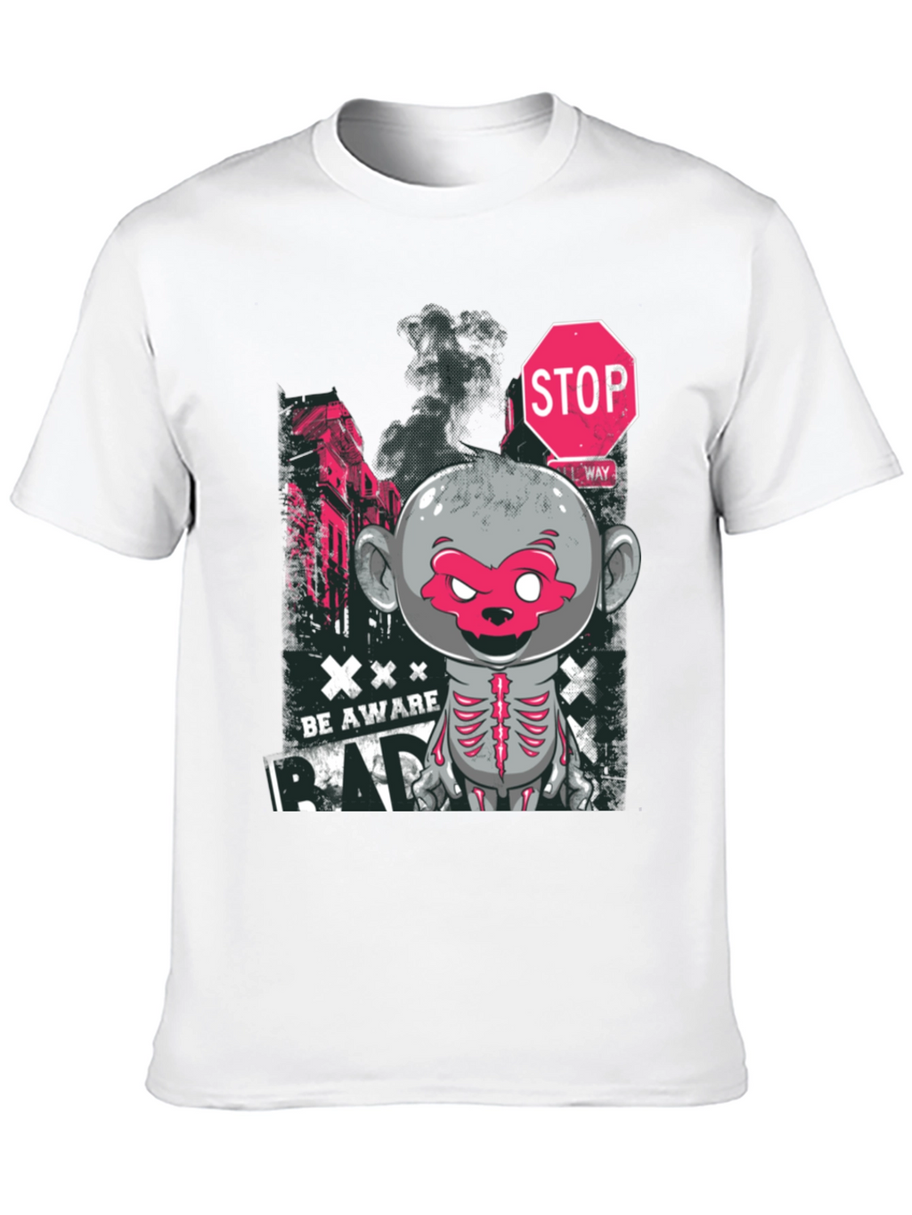Be Aware Bad Monkey Graphic T-Shirt
