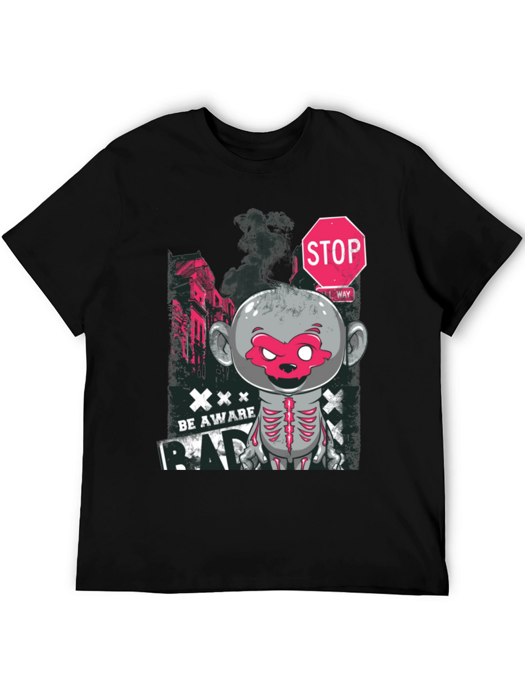 Be Aware Bad Monkey Graphic T-Shirt
