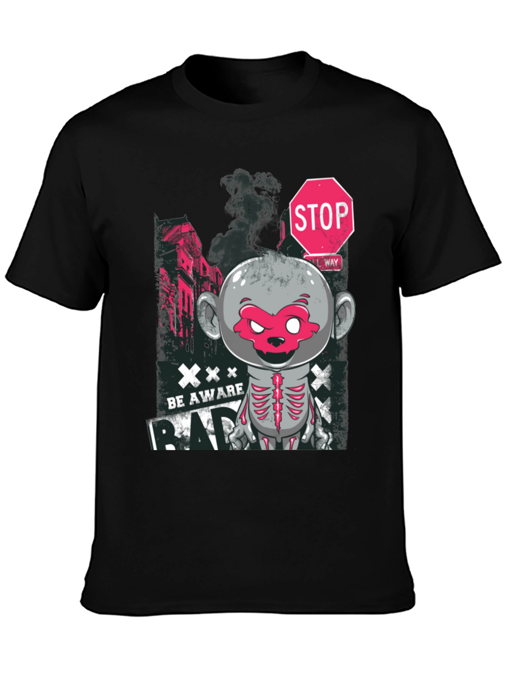 Be Aware Bad Monkey Graphic T-Shirt