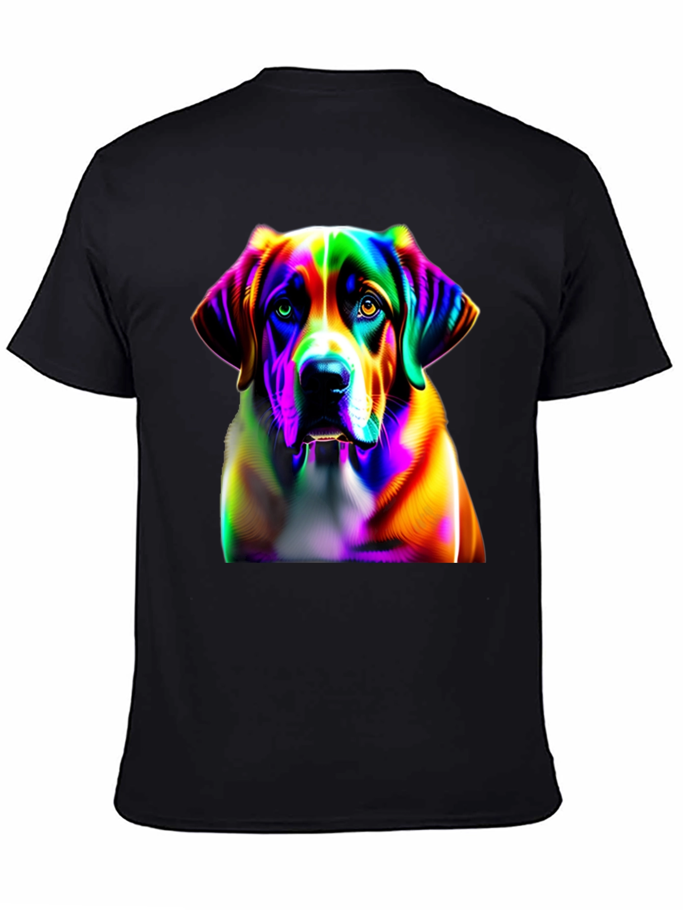 Rainbow Dog Graphic Tee - Unique Artistic Design