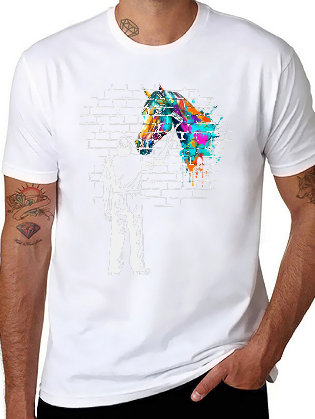 Abstract Horse Graffiti Tee