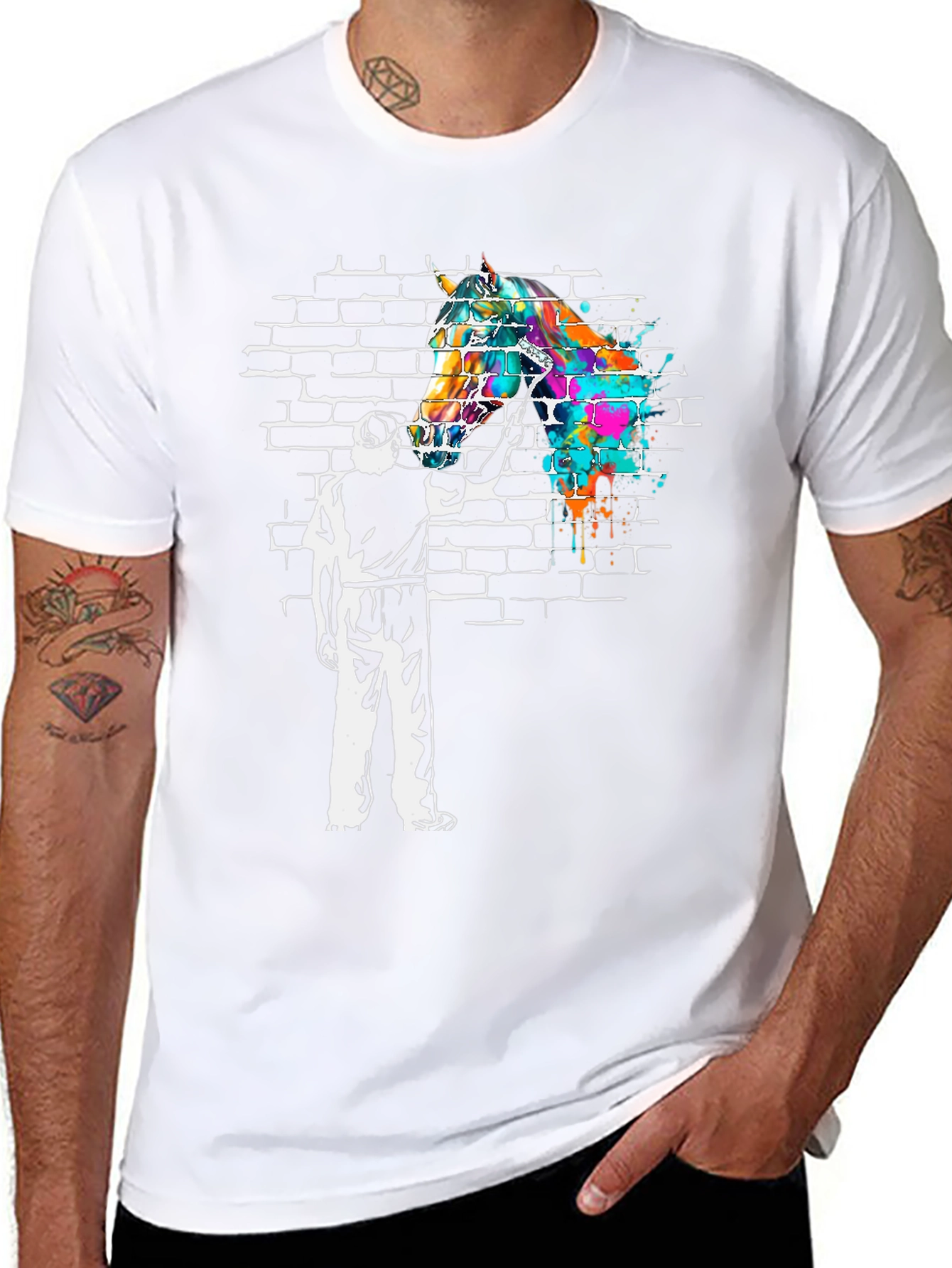 Abstract Horse Graffiti Tee