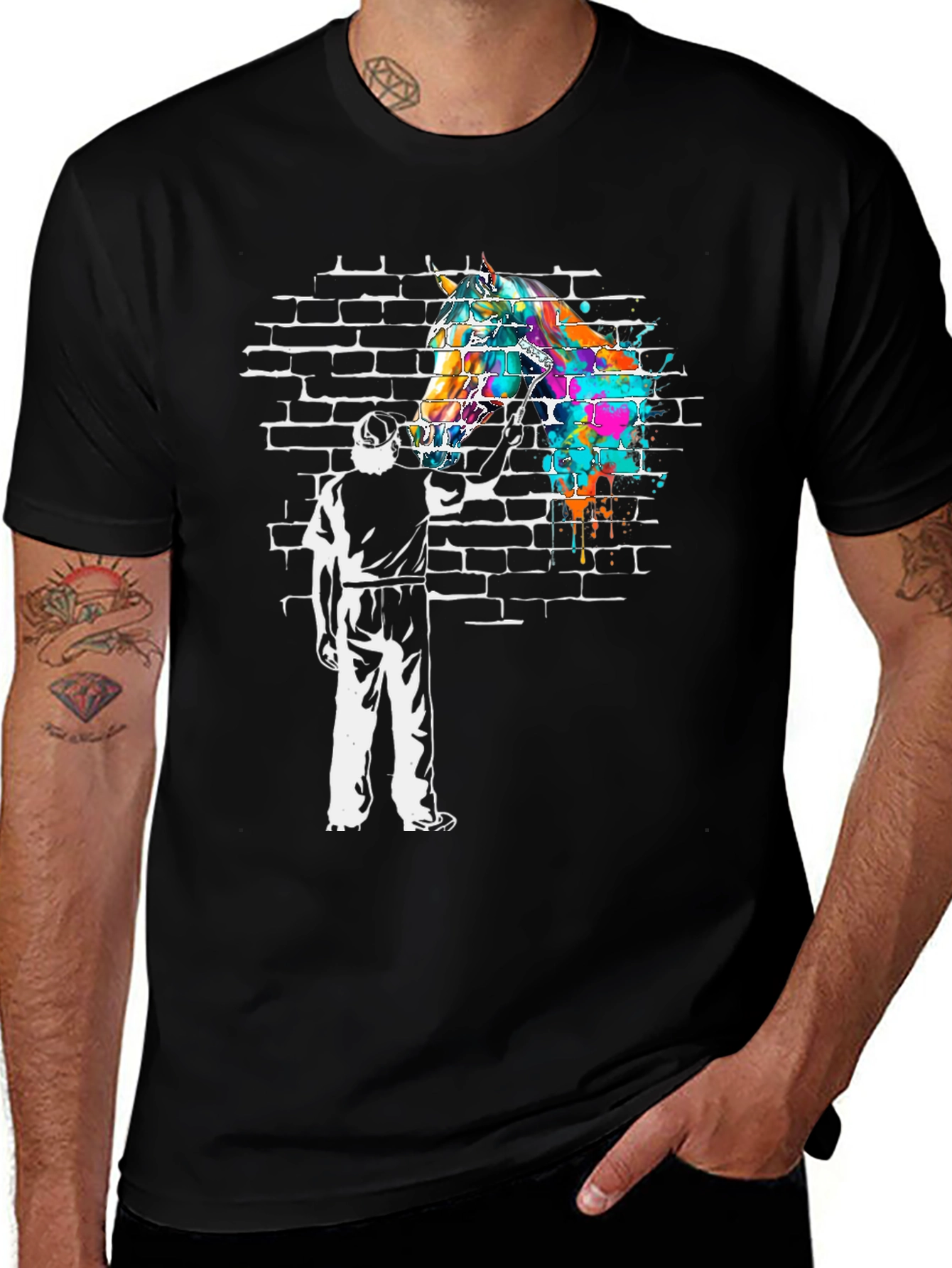 Abstract Horse Graffiti Tee