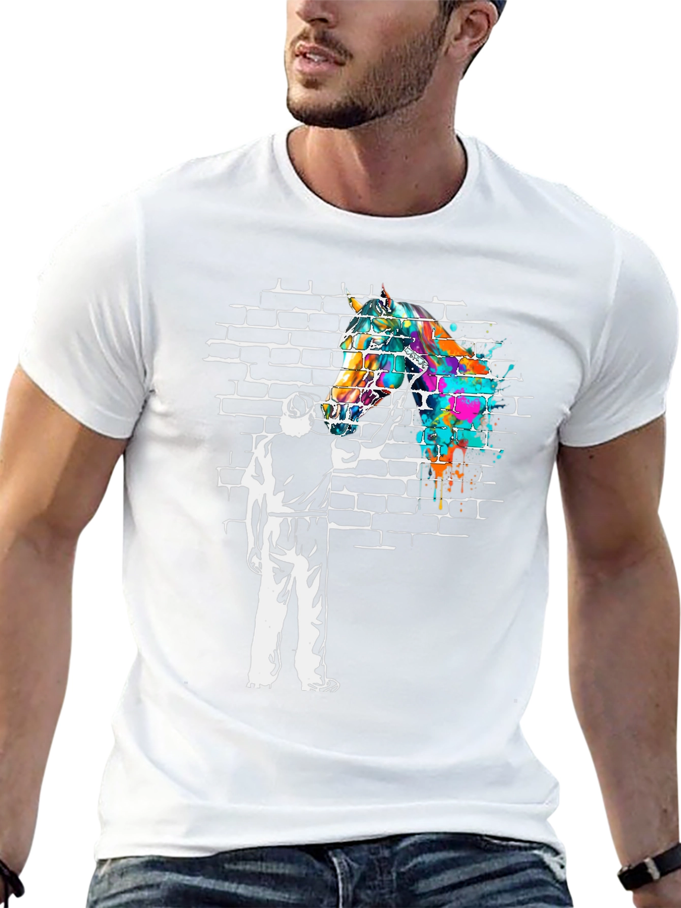 Abstract Horse Graffiti Tee