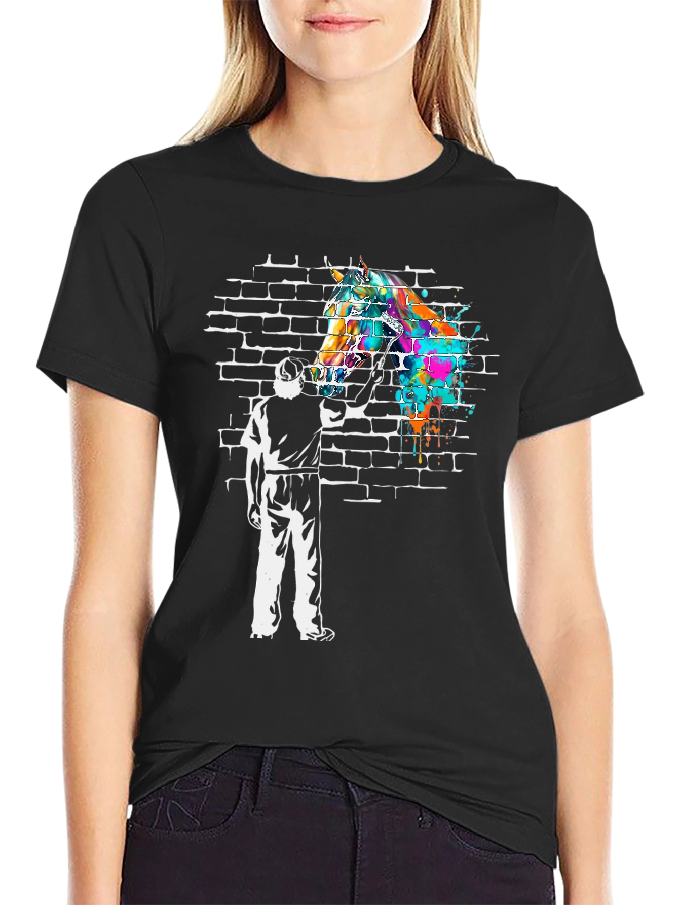 Abstract Horse Graffiti Tee
