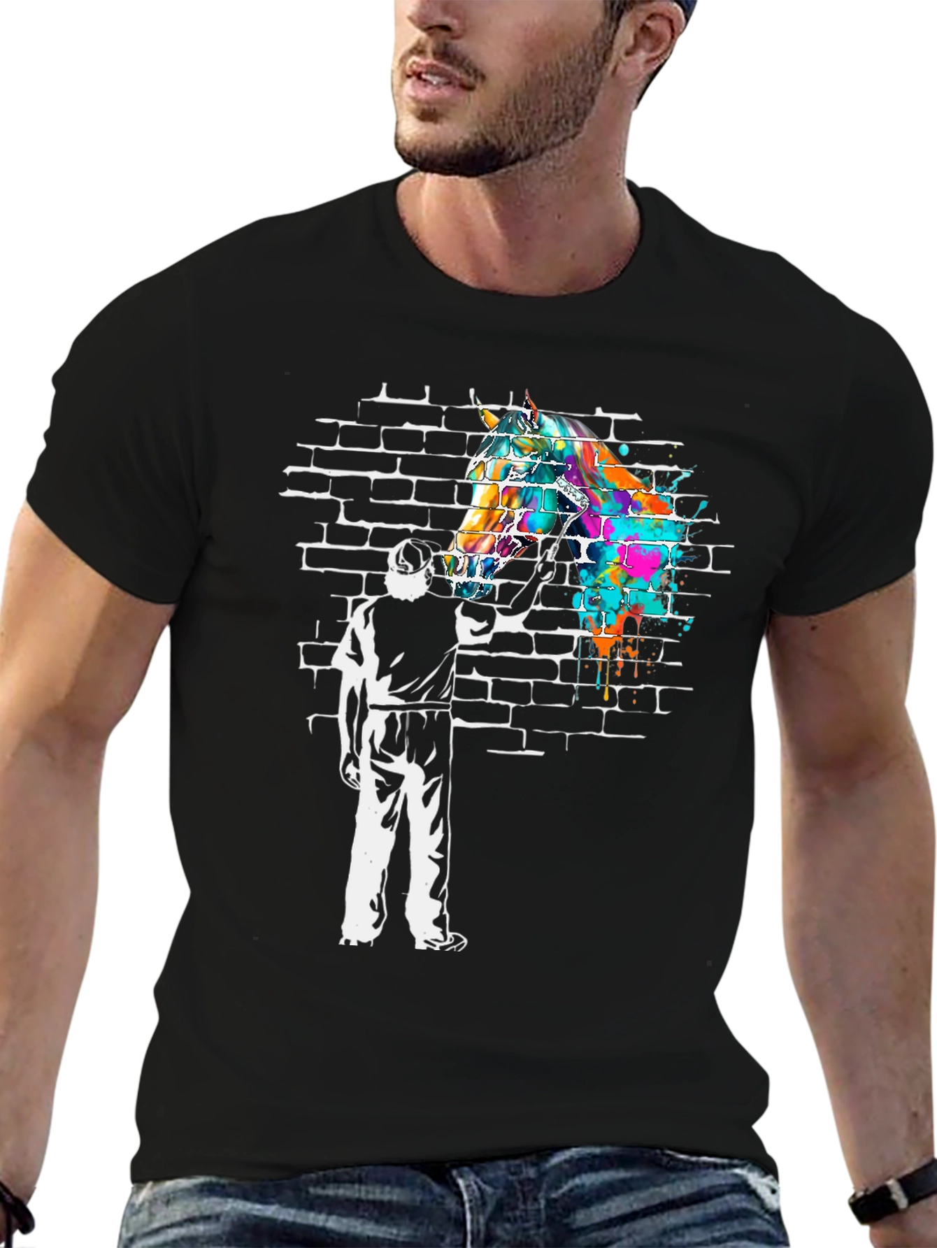 Abstract Horse Graffiti Tee