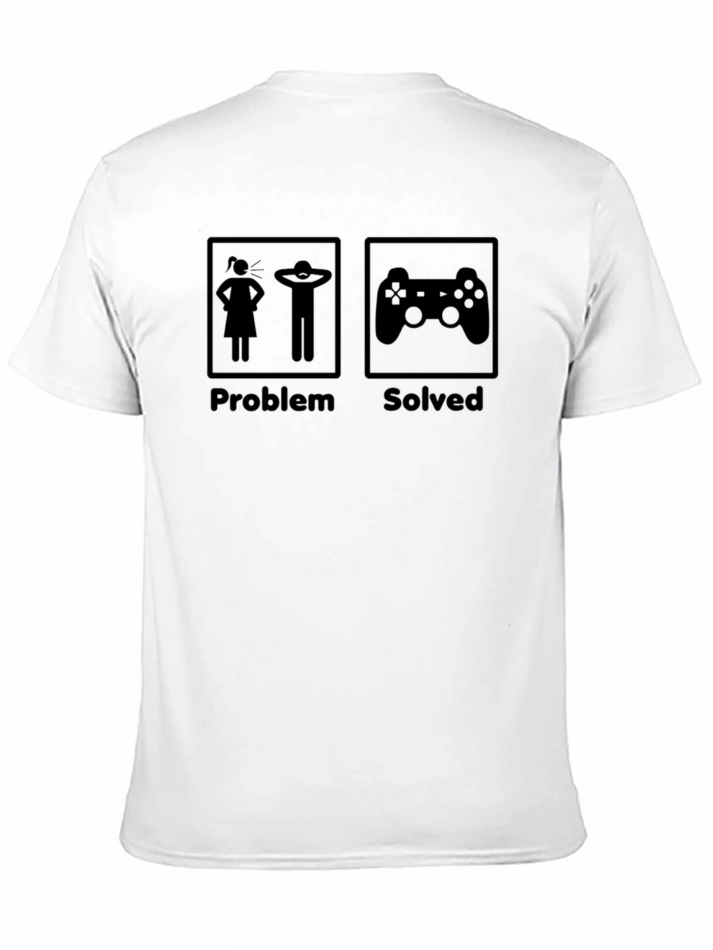 Gamer Problem Solved Graphic Tee - Funny Gaming T-Shirt
