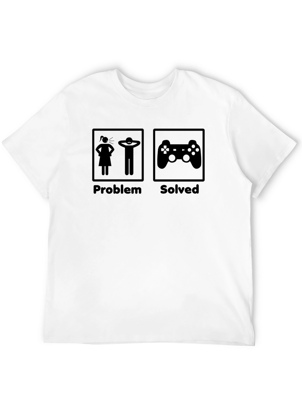 Gamer Problem Solved Graphic Tee - Funny Gaming T-Shirt