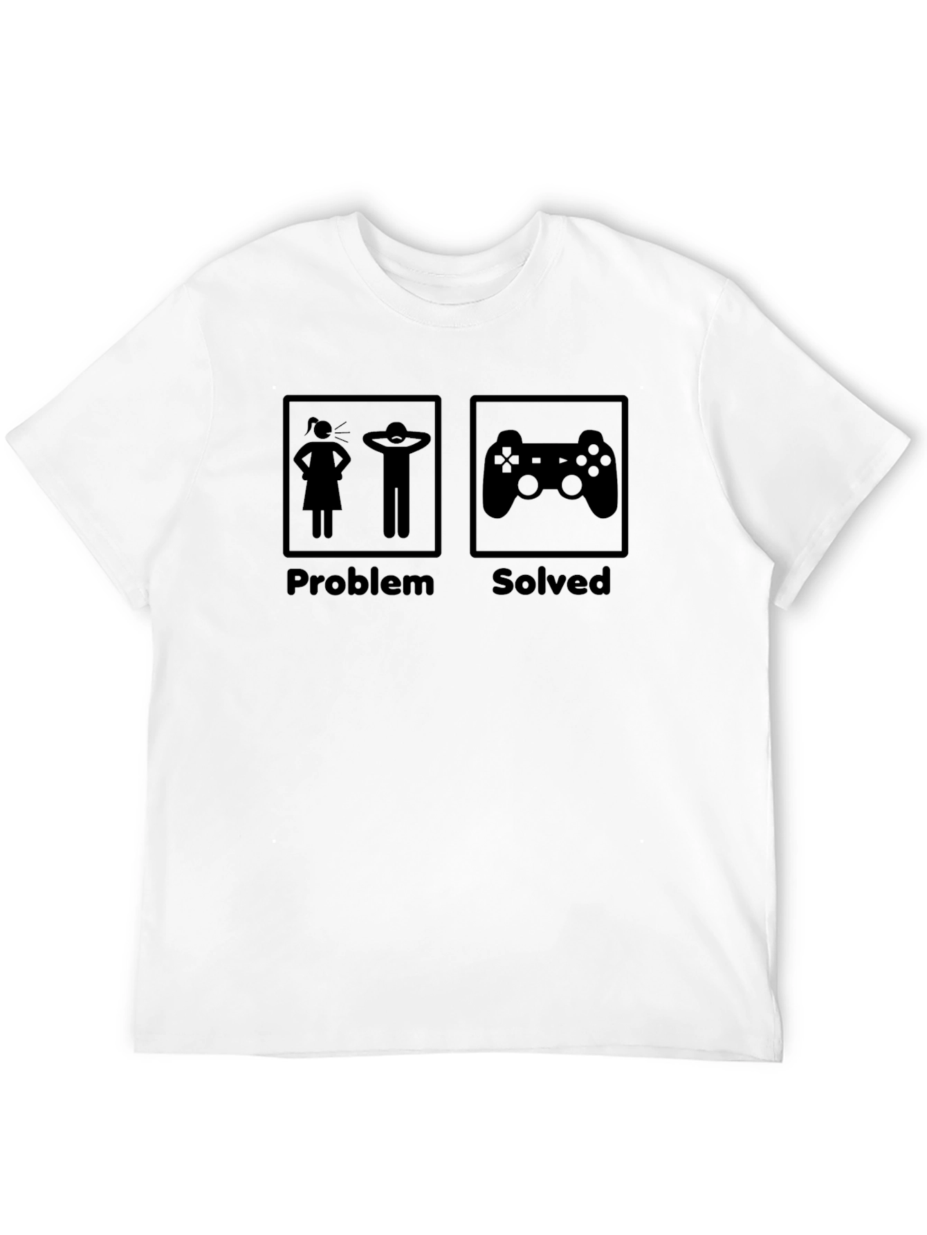 Gamer Problem Solved Graphic Tee - Funny Gaming T-Shirt