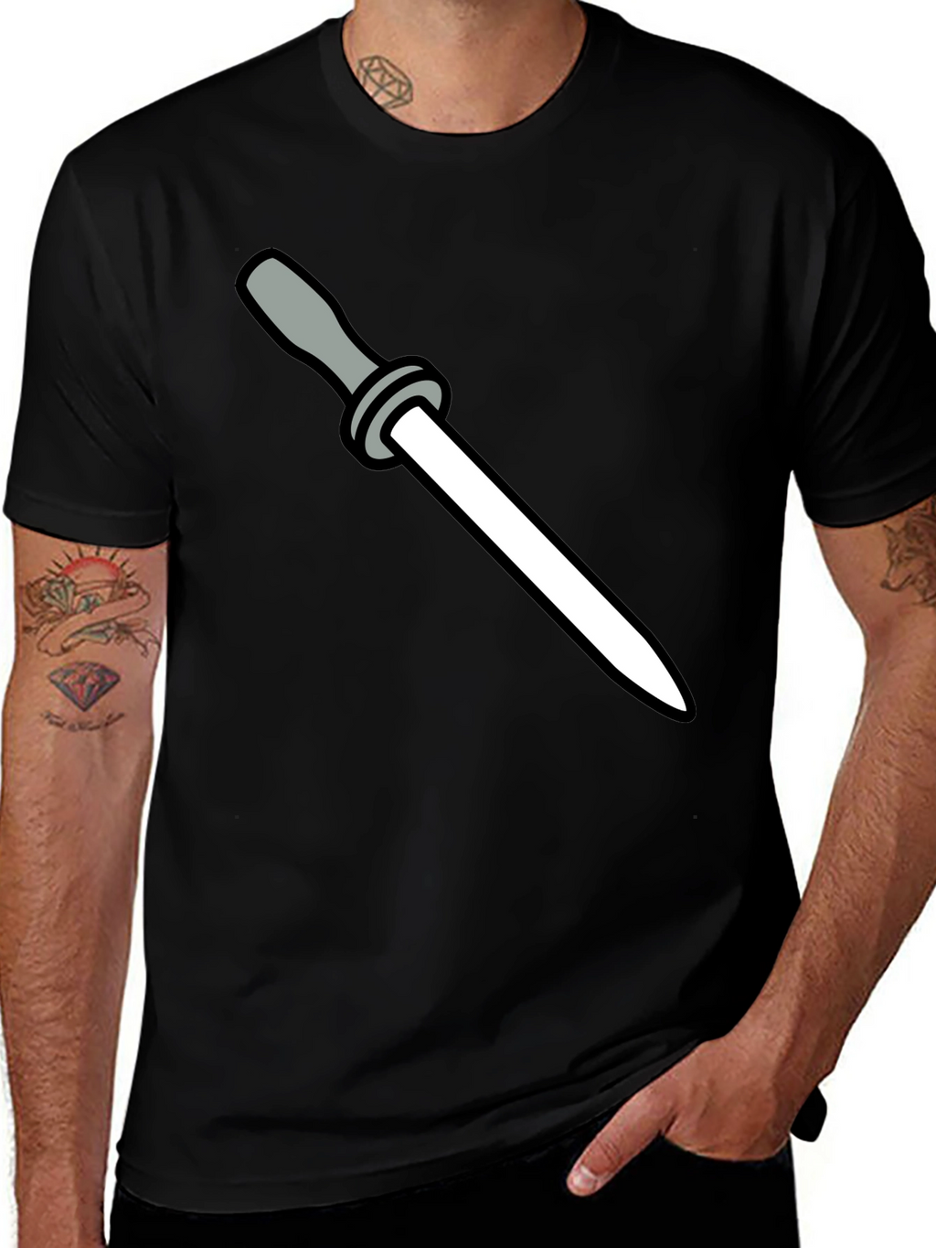 Knife Sharpening Steel Graphic T-Shirt