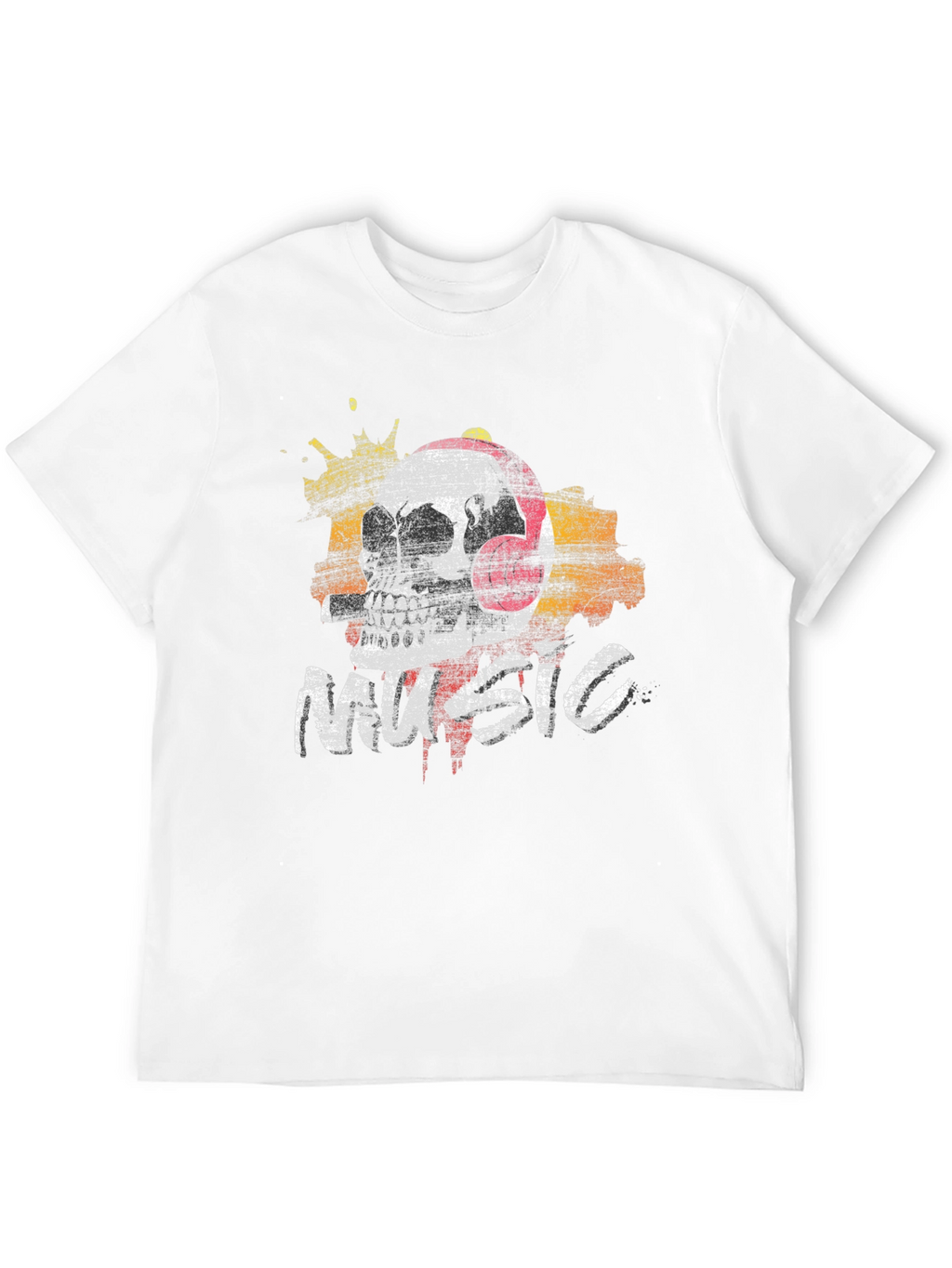 Skull Music Graphic Tee - Black