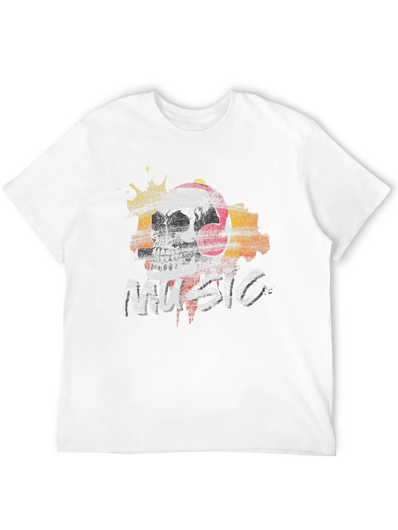 Skull Music Graphic Tee - Black