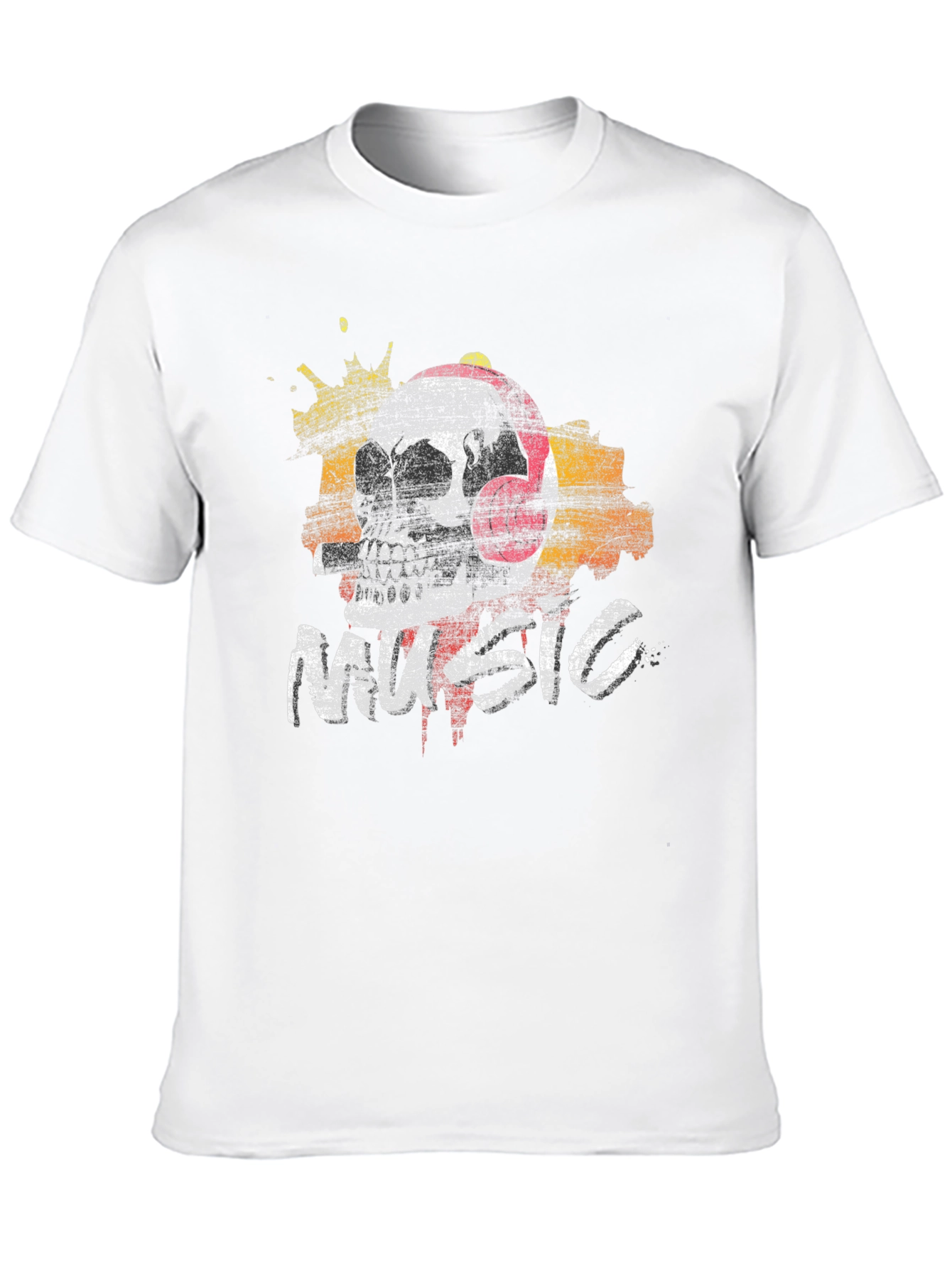 Skull Music Graphic Tee - Black
