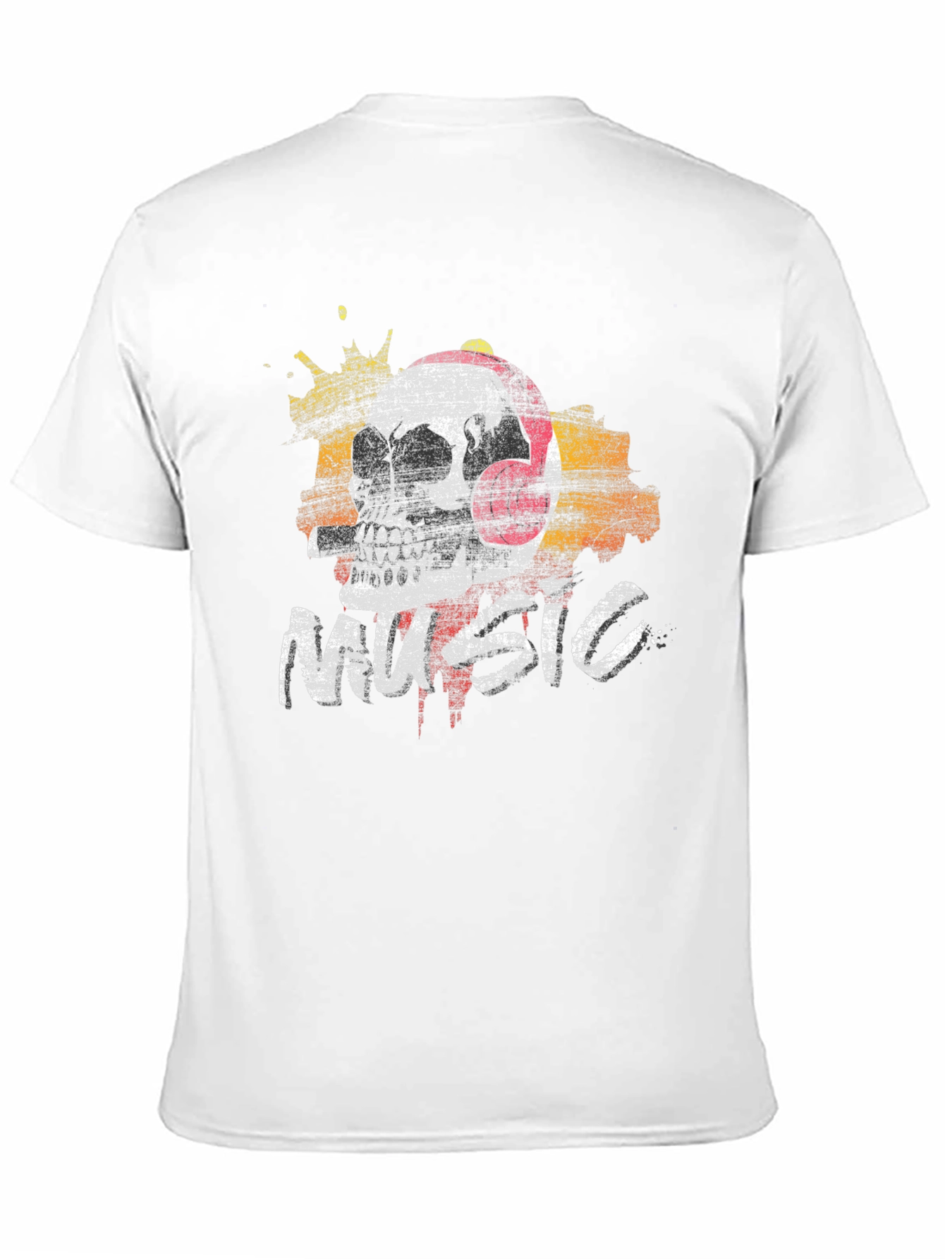 Skull Music Graphic Tee - Black
