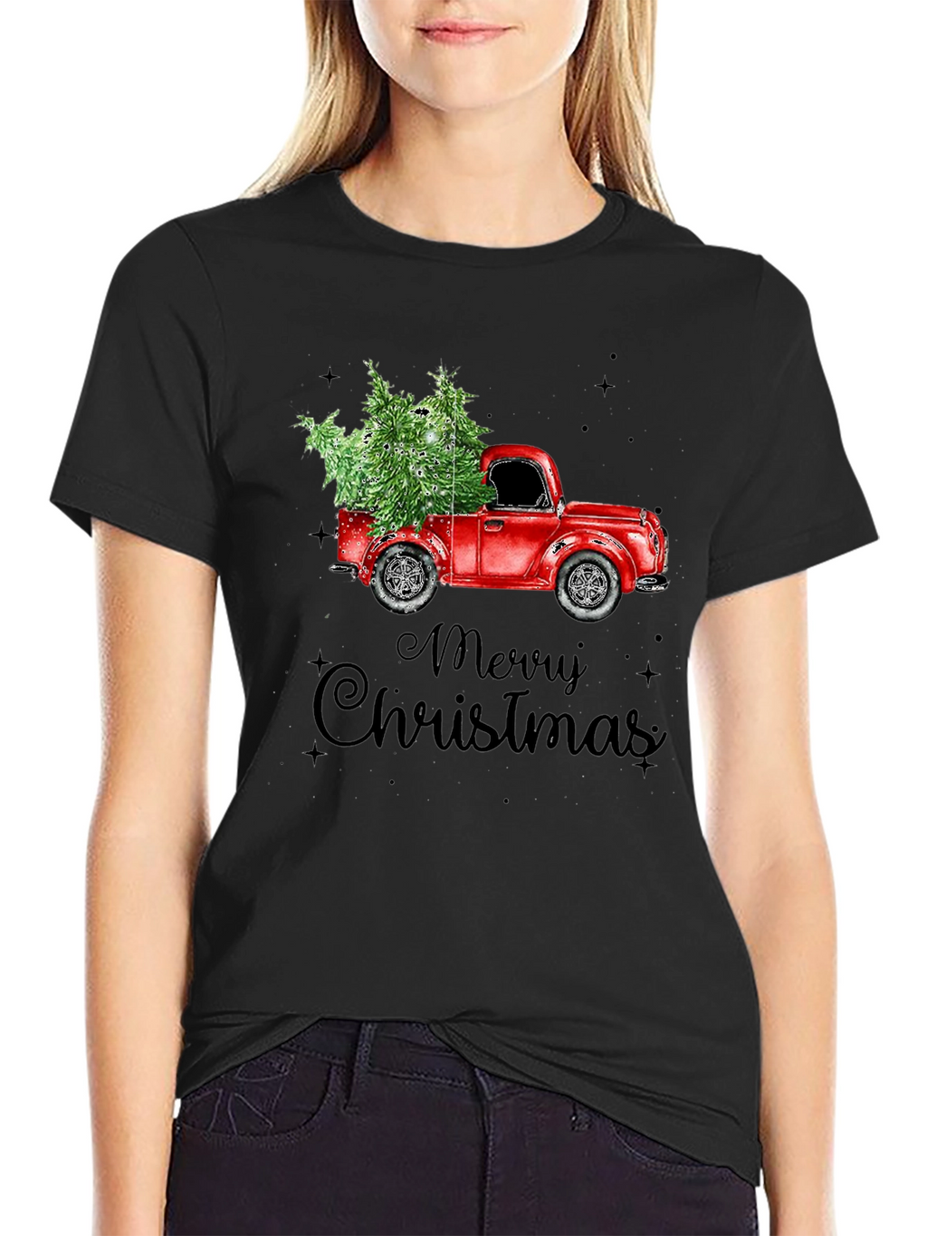 Merry Christmas Red Truck T-Shirt