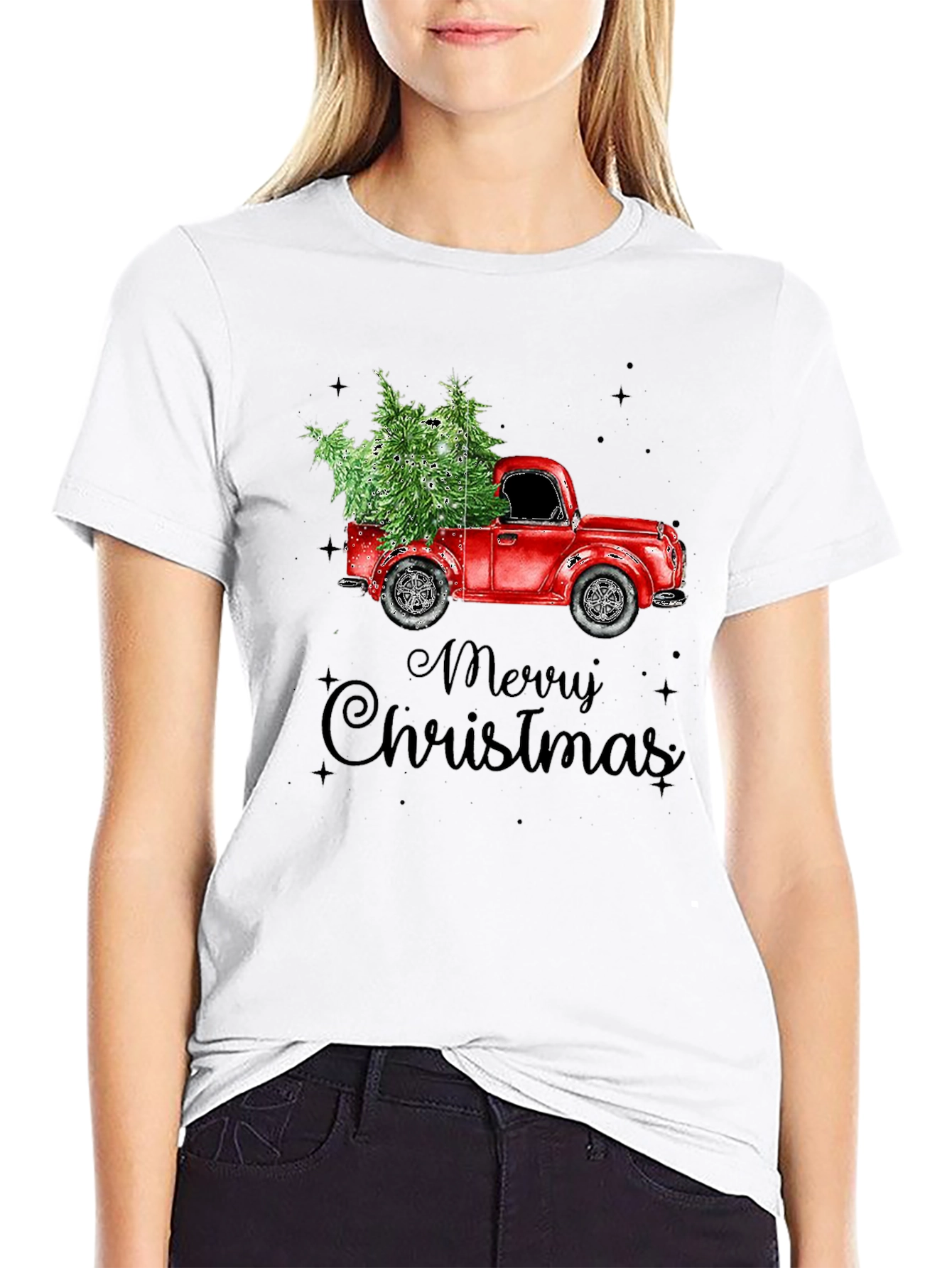 Merry Christmas Red Truck T-Shirt