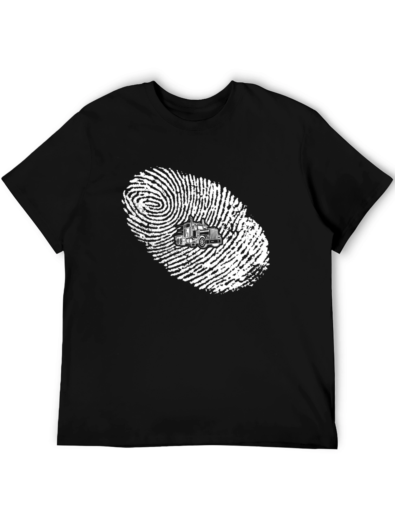 Trucker Fingerprint Graphic T-Shirt