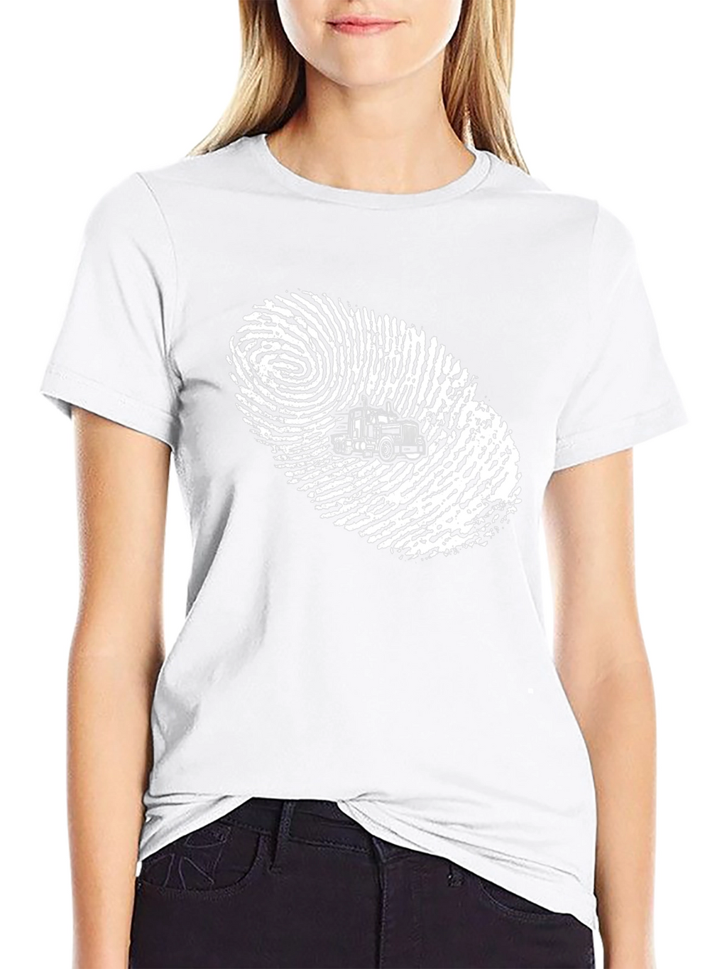 Trucker Fingerprint Graphic T-Shirt