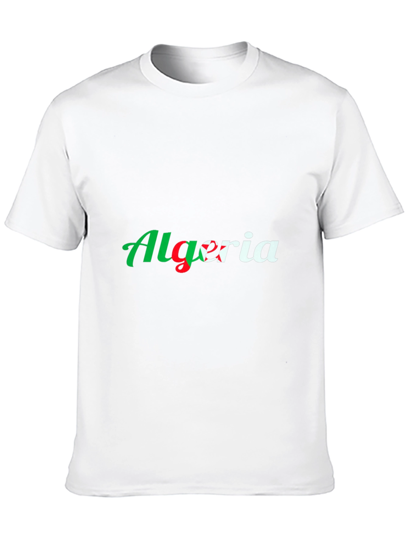 Algeria Flag Graphic T-Shirt - Black