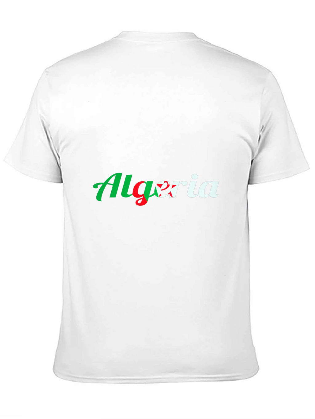 Algeria Flag Graphic T-Shirt - Black