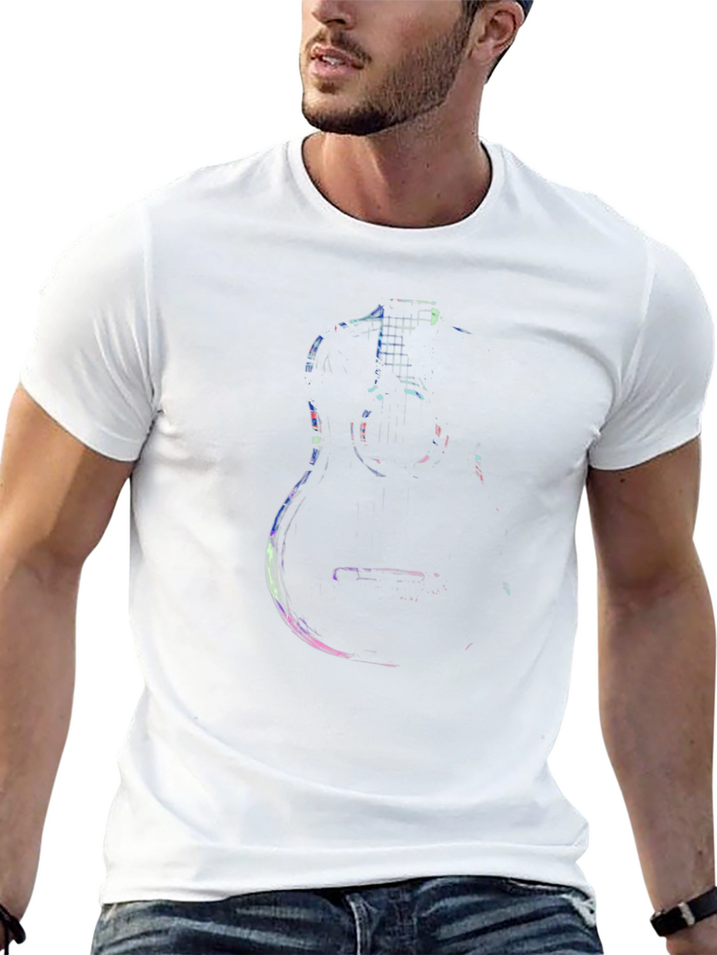 Guitar Graphic Black Tee - Music Lovers Essential