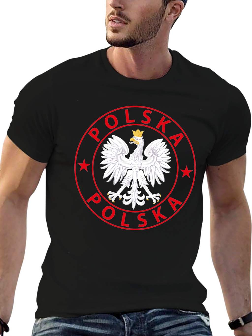 Poland Eagle Emblem Black T-Shirt