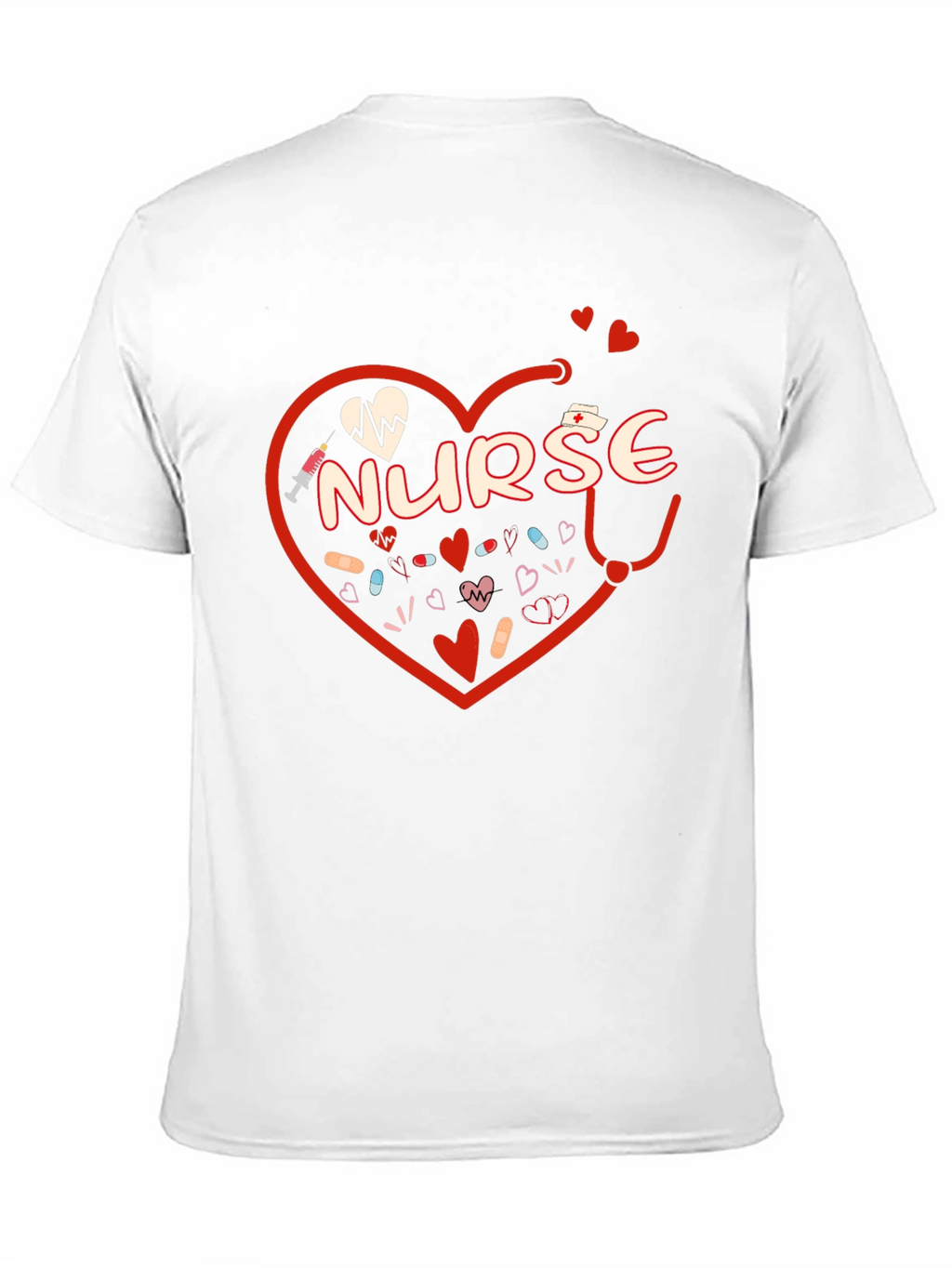 Nurse Heart Graphic T-Shirt - Medical Professional Tee
