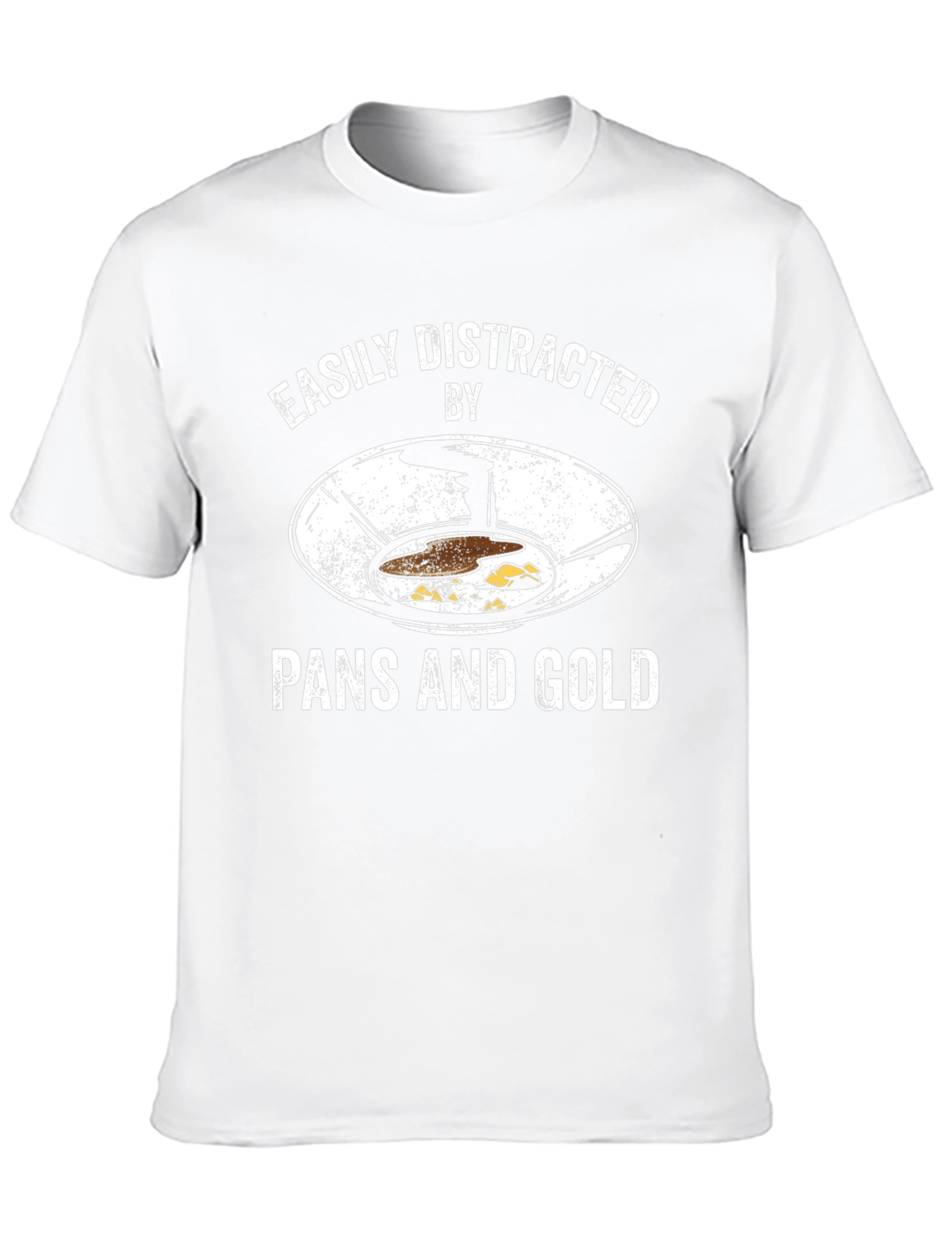 Easily Distracted by Pans and Gold T-Shirt