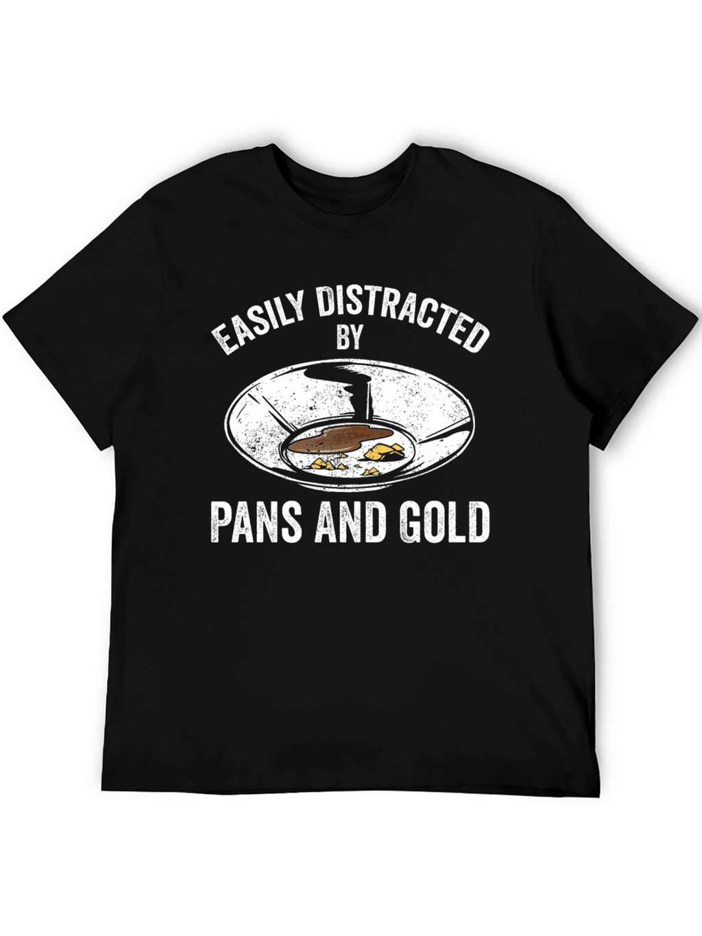 Easily Distracted by Pans and Gold T-Shirt