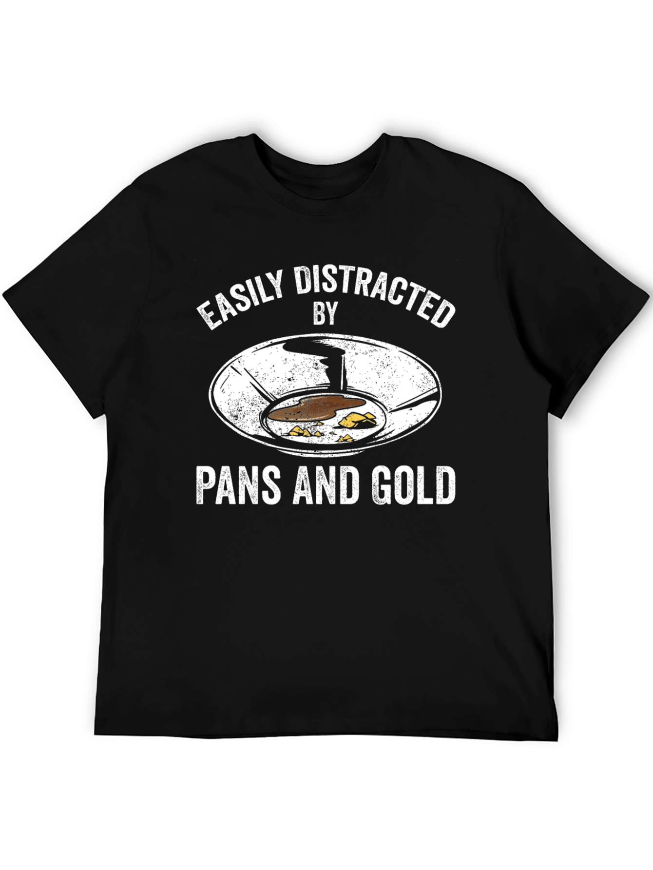 Easily Distracted by Pans and Gold T-Shirt