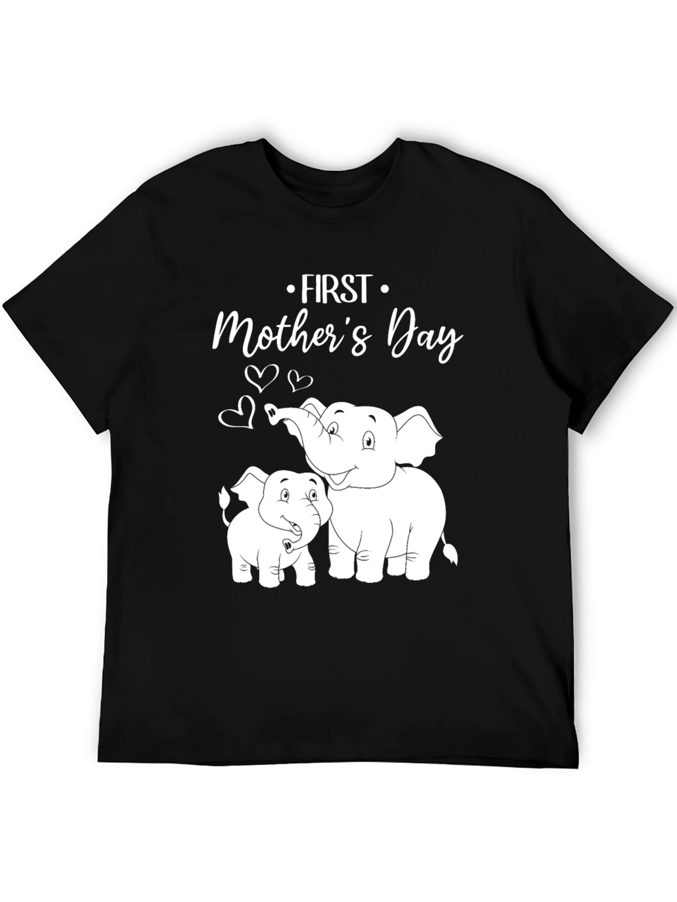 First Mothers Day Elephant T-Shirt - Cute Mom & Baby Graphic Tee