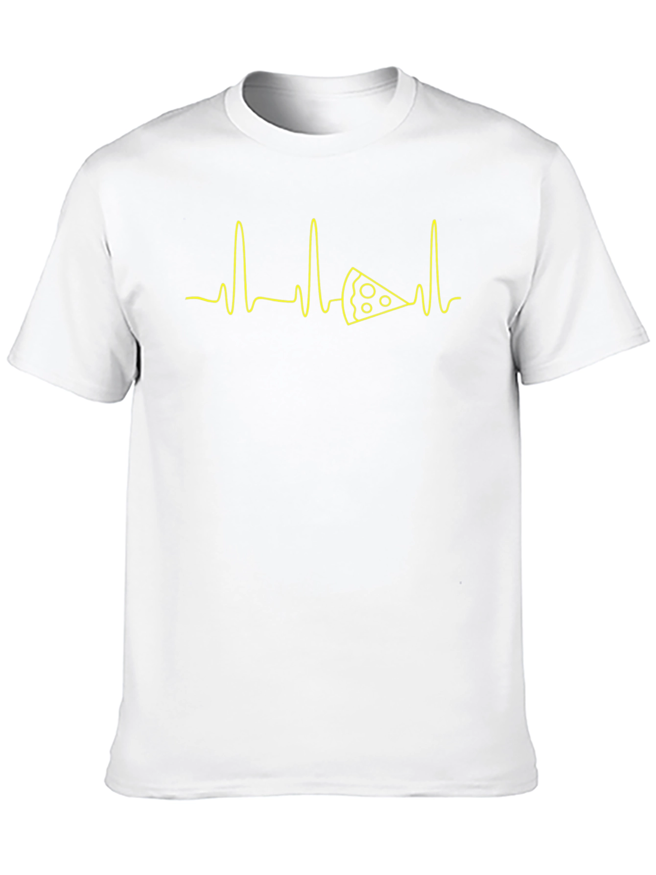 Pizza Heartbeat Graphic Tee - Foodie T-Shirt