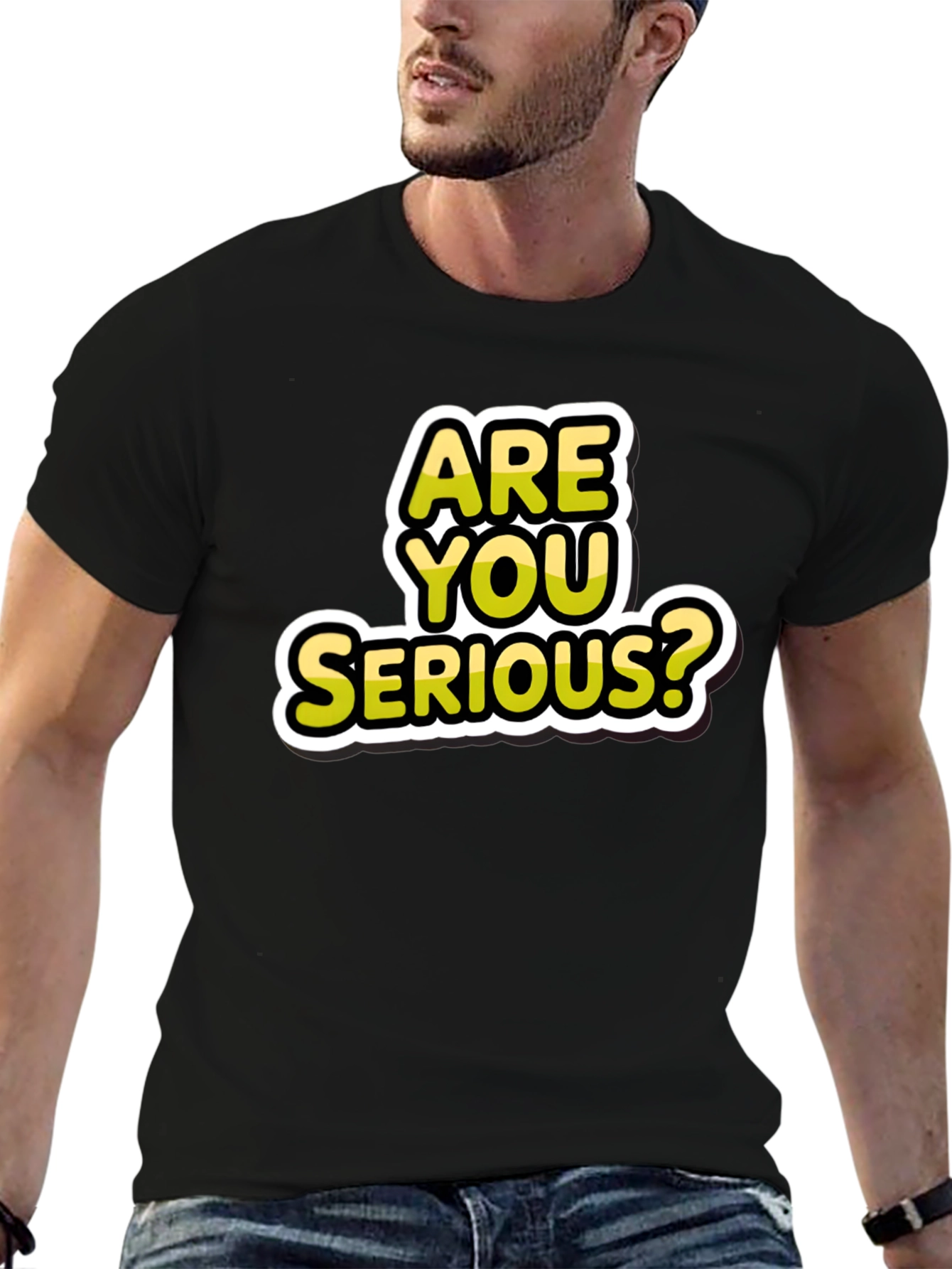 Are You Serious? Graphic T-Shirt - Black