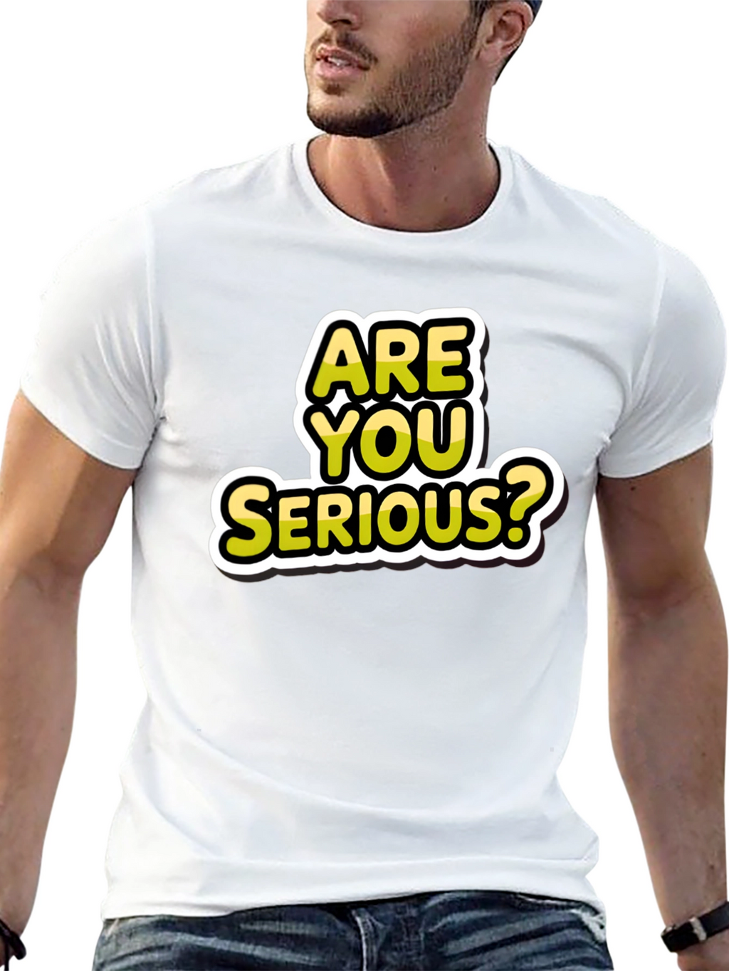 Are You Serious? Graphic T-Shirt - Black