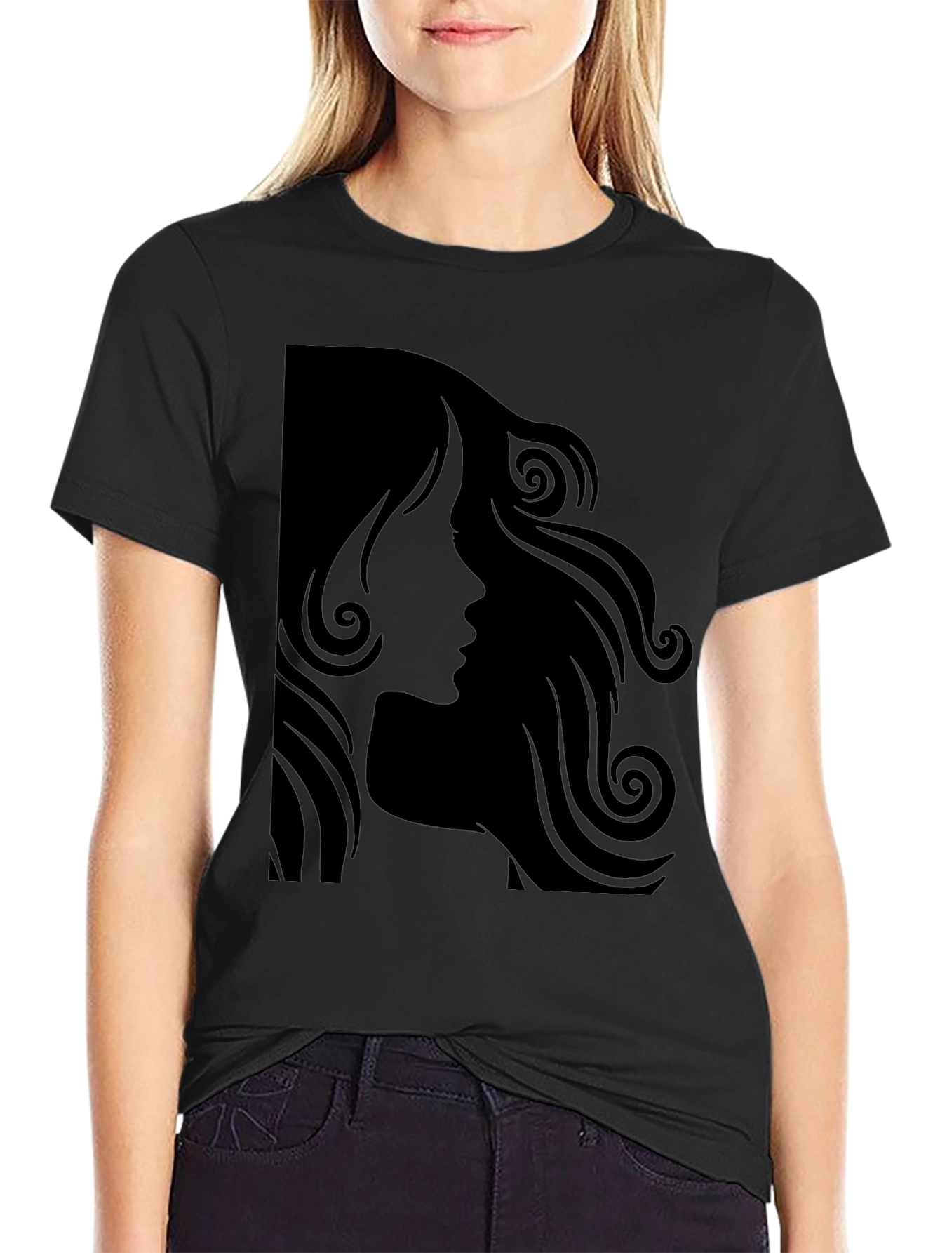 Silhouette Hairstyle T-Shirt - Modern Graphic Tee