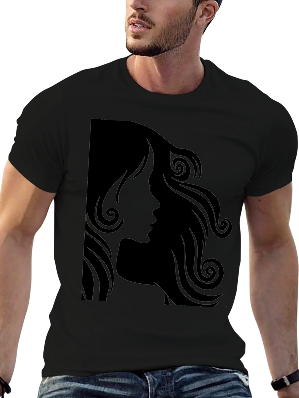 Silhouette Hairstyle T-Shirt - Modern Graphic Tee