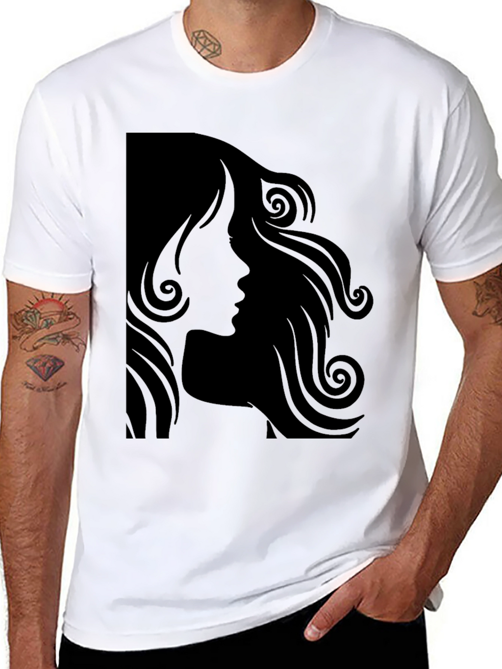 Silhouette Hairstyle T-Shirt - Modern Graphic Tee